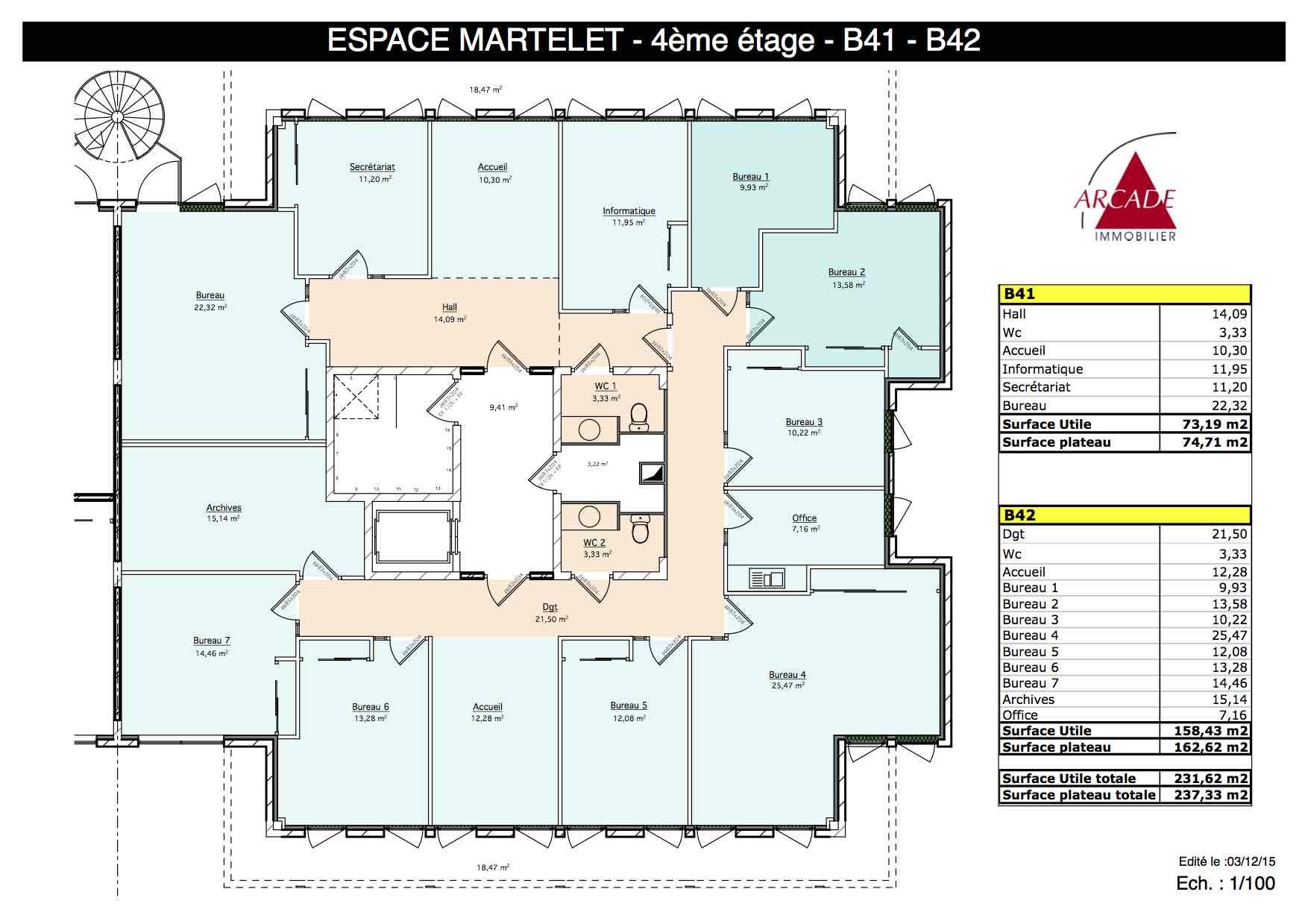 Espace Martelet 4e étage - B41 B42